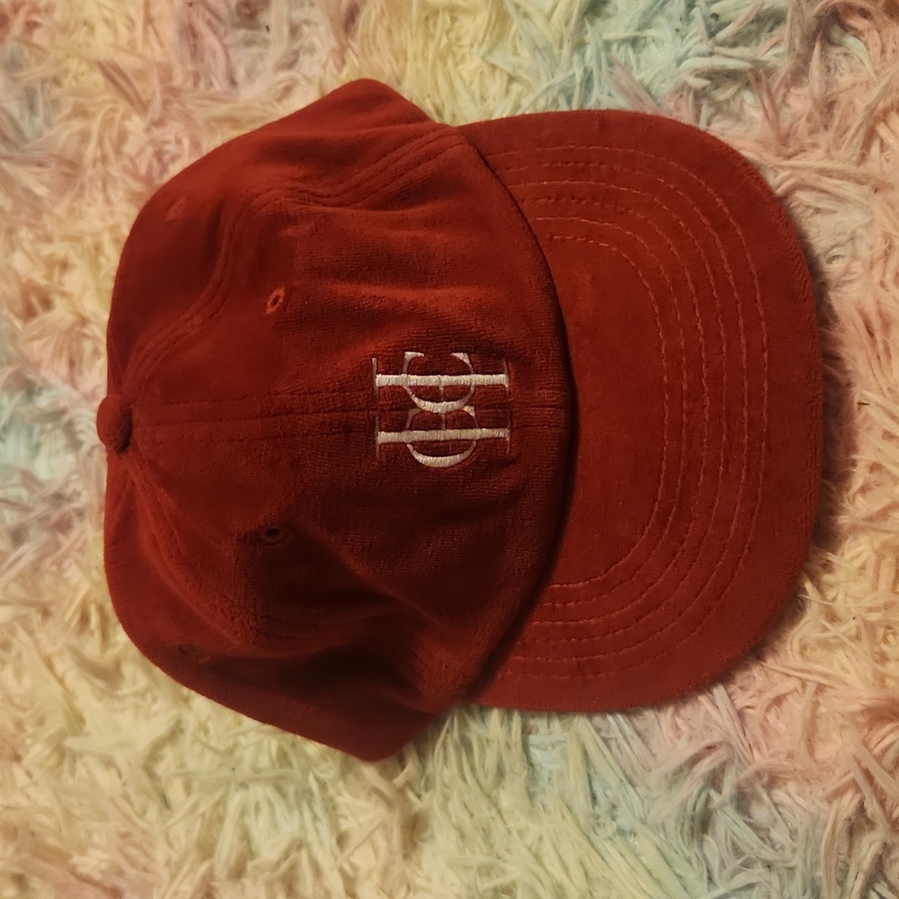 Helas Red Velour Alternate Logo Hat OS